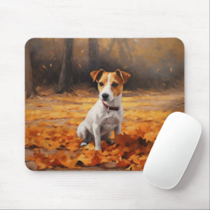 Jack Russell i Höst löv Fall Inspire Musmatta