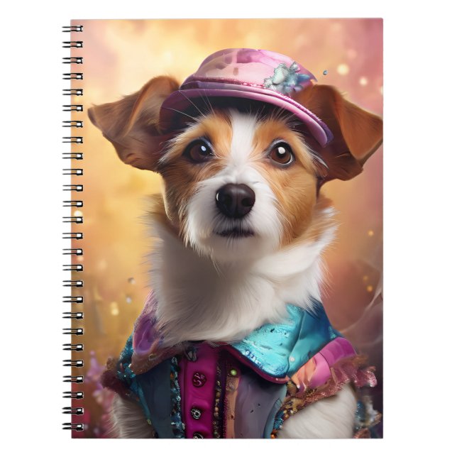 Jack Russell i Vibrant Costume Anteckningsbok (Framsidan)