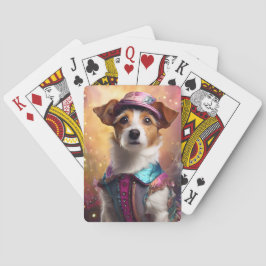 Jack Russell i Vibrant Costume Casinokort