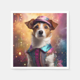 Jack Russell i Vibrant Costume Pappersservett