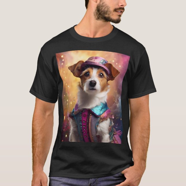 Jack Russell i Vibrant Costume T Shirt (Framsida)