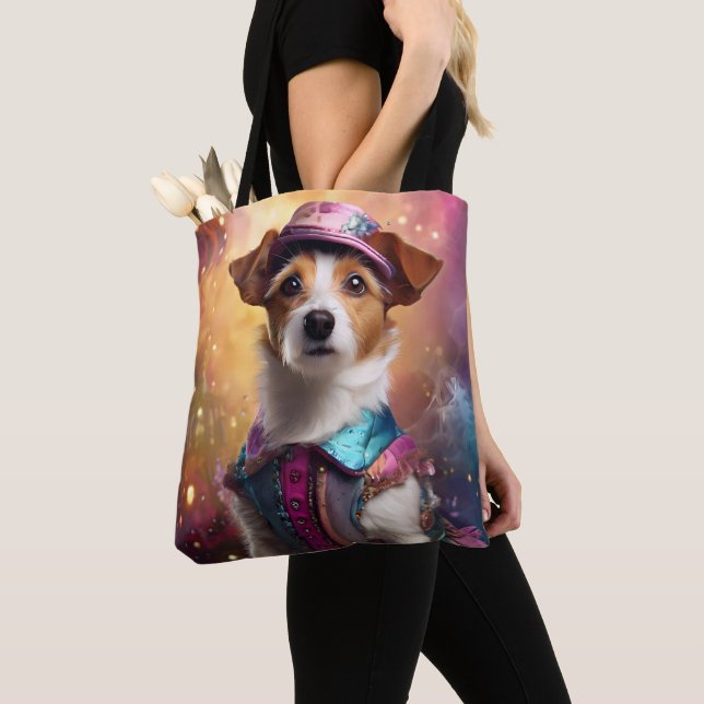 Jack Russell i Vibrant Costume Tygkasse (Närbild)