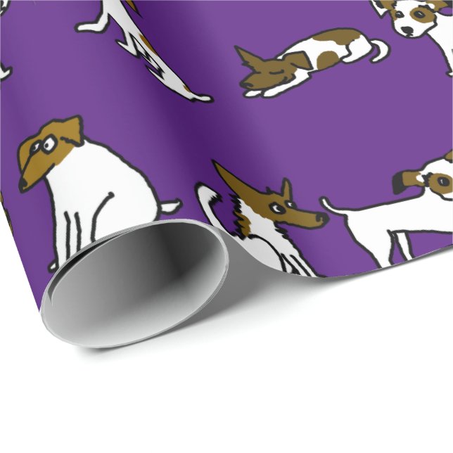 Jack Russell Inpackningspapper Presentpapper (Rullad Hörn)