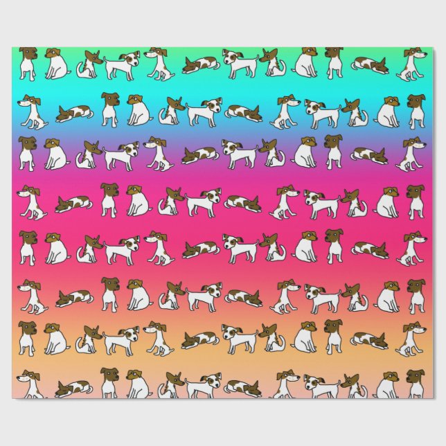 Jack Russell Inpackningspapper Presentpapper (Platt)