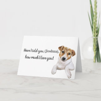 Jack Russell, jag kärlek dig, hälsning Kort