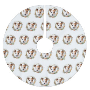 Jack Russell jul, andningsfag Valp Julgransmatta Borstad Polyester