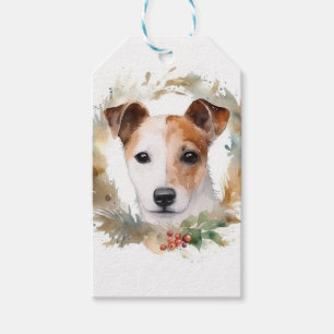 Jack Russell jul, andningsfag Valp Presentetikett