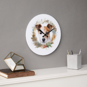 Jack Russell jul, andningsfag Valp Stor Klocka