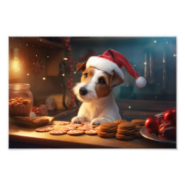 Jack Russell jul Cookies Festive Helgdag Fototryck
