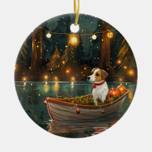 Jack Russell jul Festive Voyage Julgransprydnad Keramik