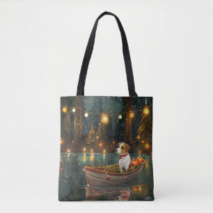 Jack Russell jul Festive Voyage Tygkasse