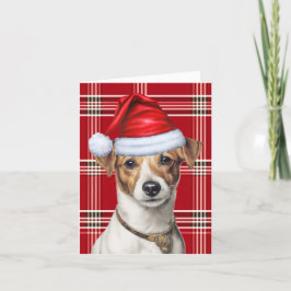 Jack Russell jul Hund Red Play jul Helgkort