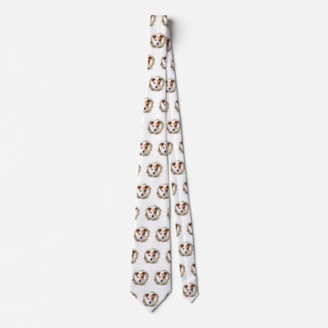 Jack Russell Julkrans Festive Valp Slips (Framsida)