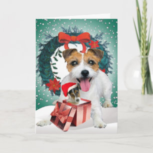 Jack Russell-jultider Helgkort