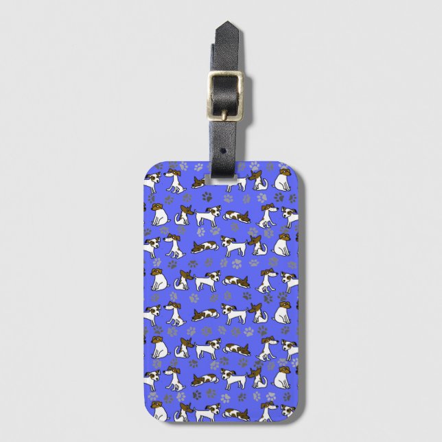 Jack Russell Luggage Tag Bagagebricka (Framsida vertikal)