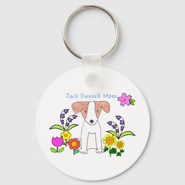Jack Russell Mamma Keychain Nyckelring (Framsida)