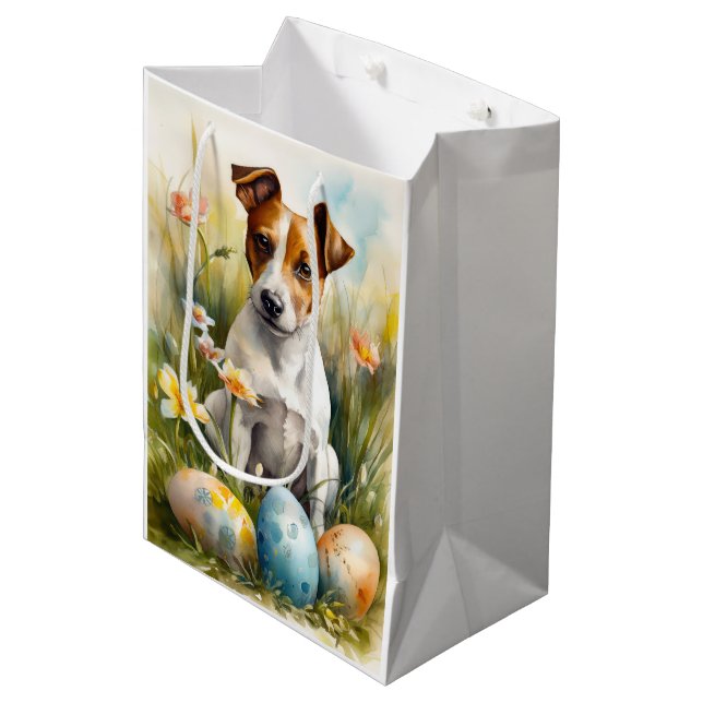 Jack Russell med påskägg (Framsidan Vinklad)