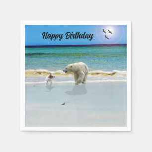 Jack Russell Meet Polar Bear Birthday Pappersserve Pappersservett