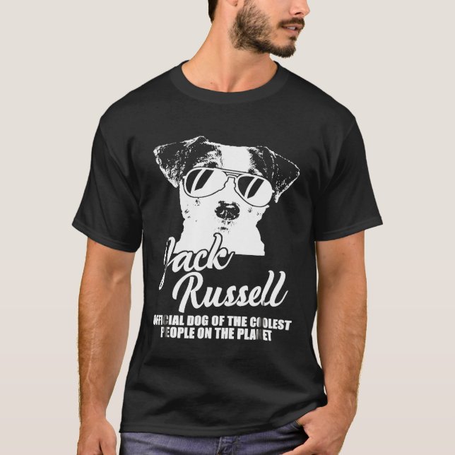 Jack Russell-Officiellens Hund för de kolaste männ T Shirt (Framsida)