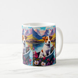 Jack Russell på paddel: Ett naturskönt äventyr Kaffemugg
