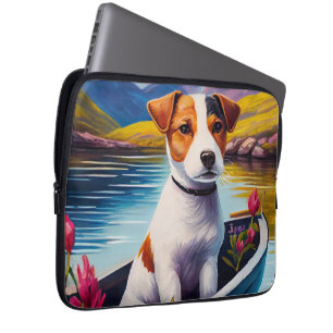 Jack Russell på paddel: Ett naturskönt äventyr Laptop Fodral