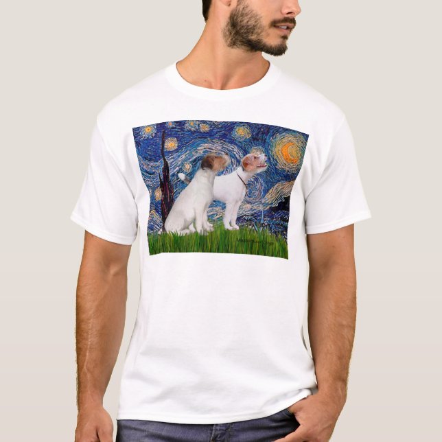 Jack Russell Pair 4 - Stjärnkväll Tee (Framsida)