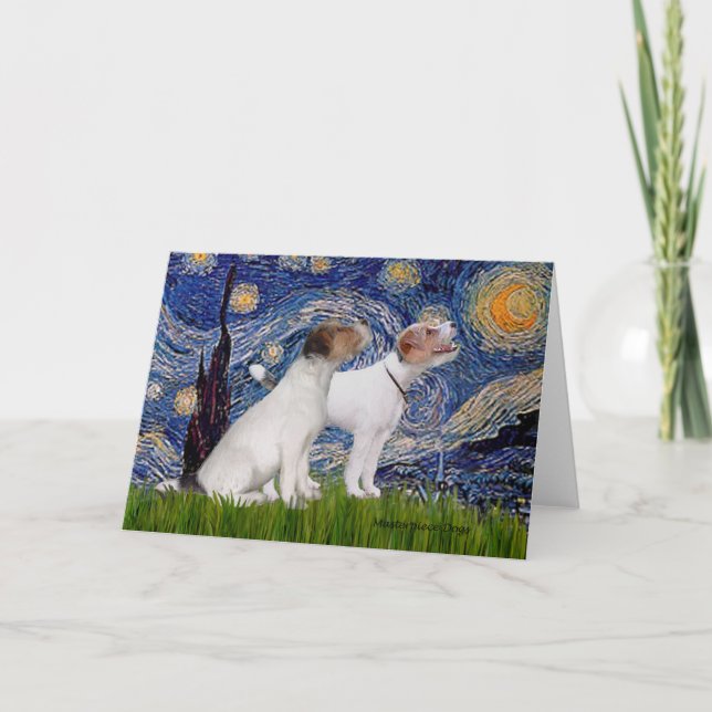 Jack Russell Pair 4 - stjärnmörker Kort (Framsida)