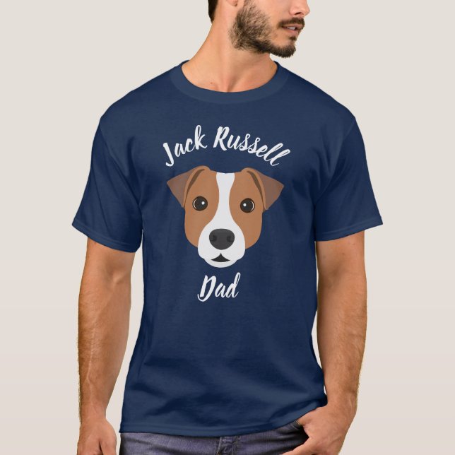 Jack Russell Pappa T Shirt (Framsida)
