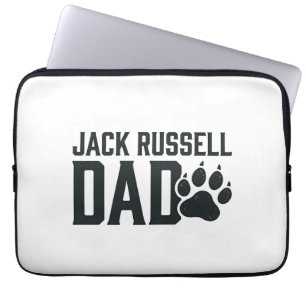 Jack Russell Pappa Vintage Paw Print T-Shirt Desig Laptop Fodral