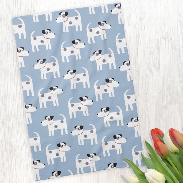 Jack Russell Parson Terrier Hund Mönster Kökshandduk (Jack Russell Parson Terrier dog pattern kitchen towel)