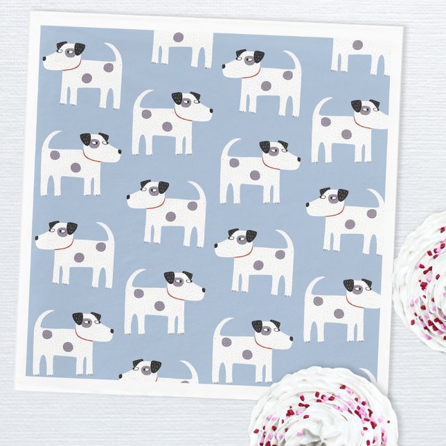 Jack Russell Parson Terrier Hund Mönster Pappersservett (Jack Russell Parson Terrier dog patterned paper napkins)