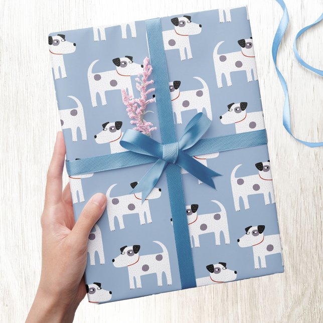 Jack Russell Parson Terrier Hund Mönster Presentpapper (Jack Russell Parson terrier dog pattern gift wrapping paper )