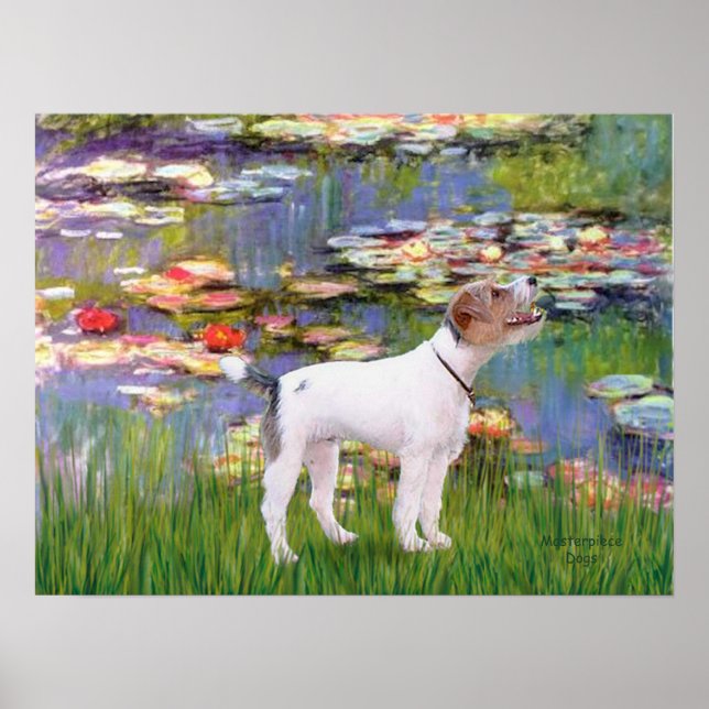 Jack Russell (Parsons Terrier) - Lilies 2 Poster (Framsidan)