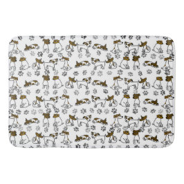 Jack Russell Paw Skriv ut Bath Mat Badrumsmatta