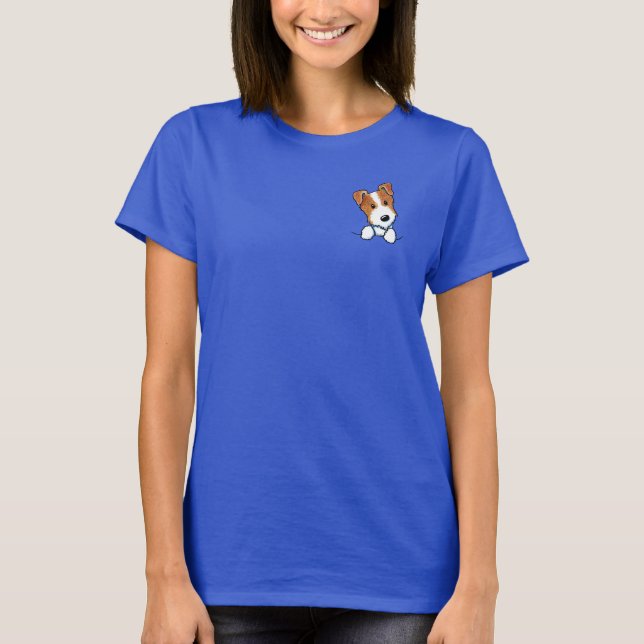 Jack Russell Pocket Puppy T Shirt (Framsida)