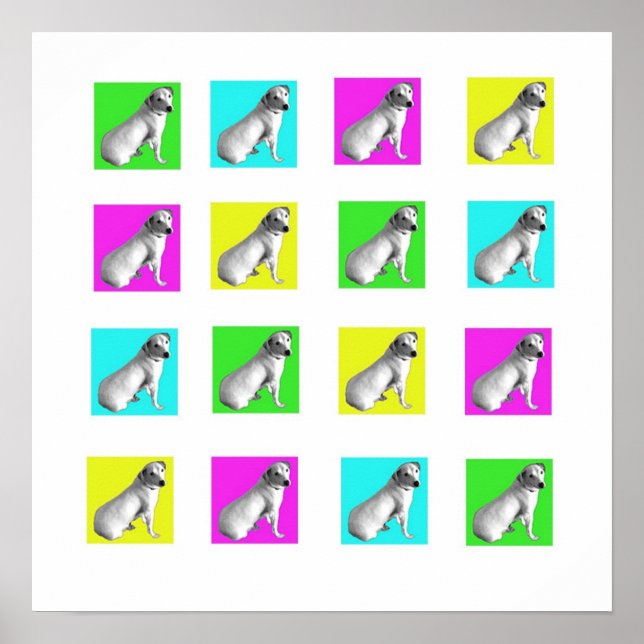 Jack Russell Pop Art Poster (Framsidan)