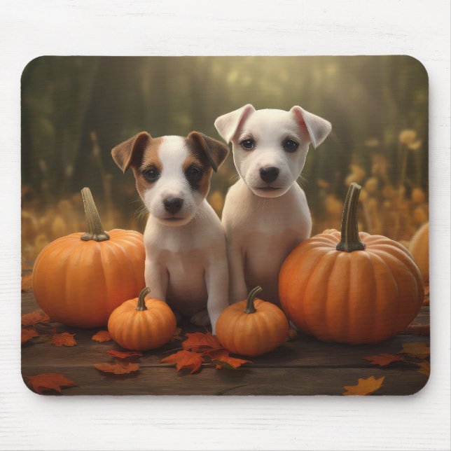 Jack Russell Puppy Autumn Delight Pumpkin Musmatta (Framsidan)
