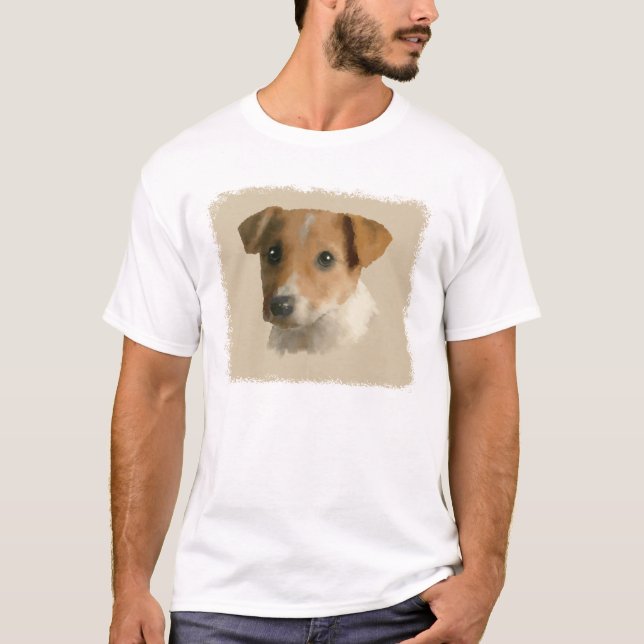 Jack Russell Puppy Tee Shirt (Framsida)