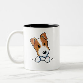 Jack Russell Puppy Två-Tonad Mugg