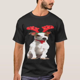 Jack Russell Reindeer jul Hund Funny T Shirt