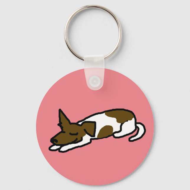 Jack Russell-serieteckning nyckelring (Framsida)