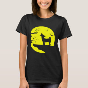 Jack Russell Silhouette i fullfjädrade Hund och Fl T Shirt