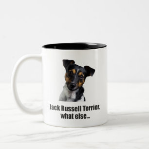 jack russell skräckare, vad mer... Två-Tonad mugg