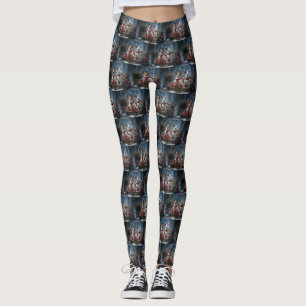 Jack Russell Snowy Sleigh-juldekretet Leggings