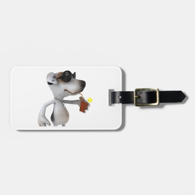 Jack Russell som bär solglasögon Bagagebrickor (Horisontell Framsida)
