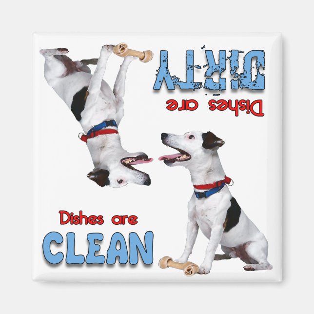 Jack Russell Terrier Älskare Dishwasher Magnet (Framsidan)