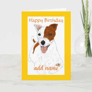 Jack Russell Terrier Anpassade Birthday Card Kort