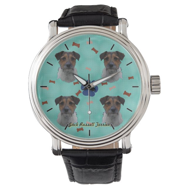 Jack Russell Terrier Art Armbandsur (Framsida)