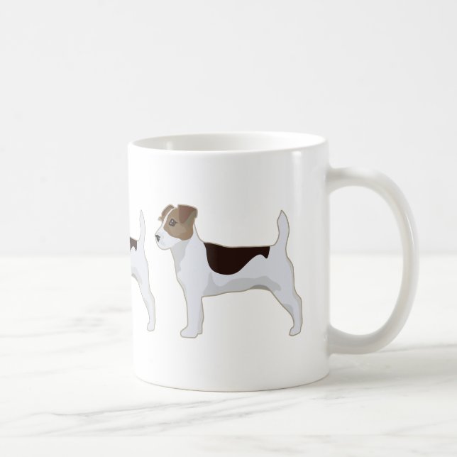 Jack Russell Terrier Basic Breed Illustration Kaffemugg (Höger)