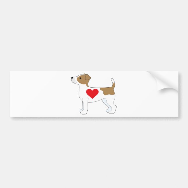 Jack Russell Terrier Bildekal (Framsidan)
